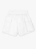 Шорти за момиче от текстил с карго джобове бели Gulliver