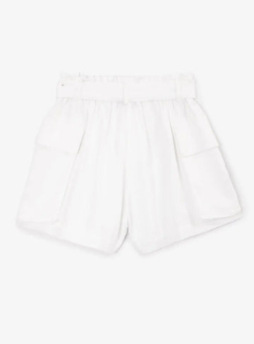 Шорти за момиче от текстил с карго джобове бели Gulliver