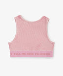 Детски топ от обработен рипсено трико розов Gulliver