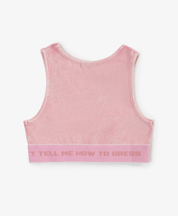 Детски топ от обработен рипсено трико розов Gulliver