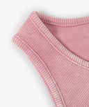 Детски топ от обработен рипсено трико розов Gulliver