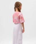 Съкратена детска блуза с шрифтов декор розова Gulliver