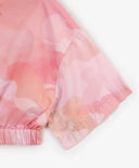 Съкратена детска блуза с шрифтов декор розова Gulliver