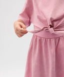 Детска рокля розова трикотажна с къс ръкав, имитираща комплект Gulliver