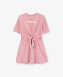 Детска рокля розова трикотажна с къс ръкав, имитираща комплект Gulliver