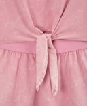 Детска рокля розова трикотажна с къс ръкав, имитираща комплект Gulliver