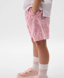 Шорти за момиче от хавлиен трикотаж розови Gulliver