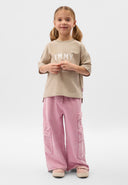 Розов панталон палацо с колан на ластик от Gulliver