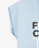 Тениска за момче с принт синя Gulliver