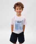 Тениска с къс ръкав бяла за МОМЧЕ основен изглед