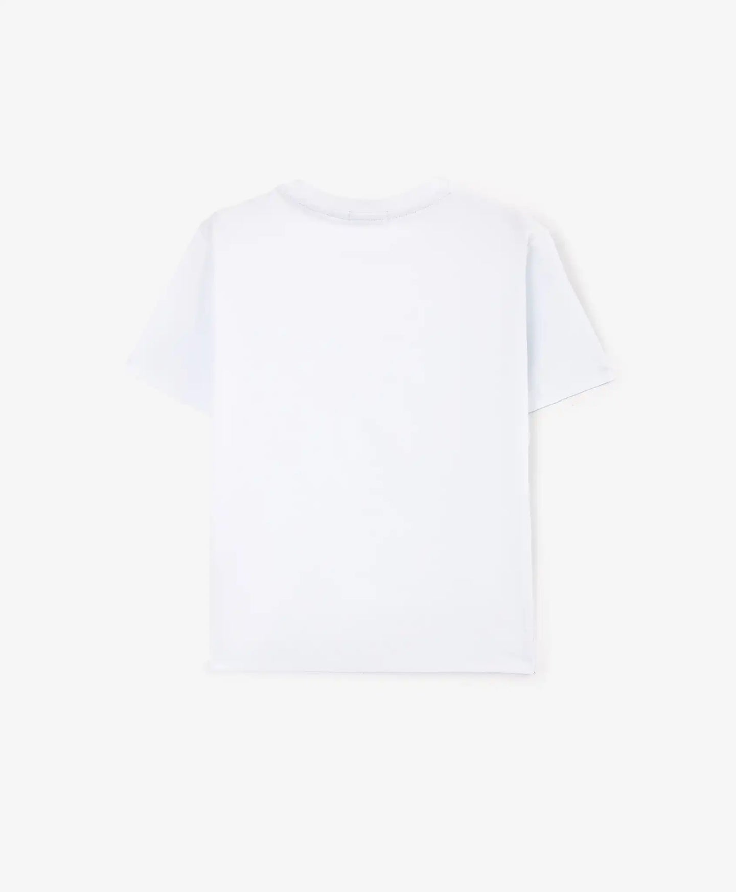 Тениска с къс ръкав за момче с принт бяла Gulliver