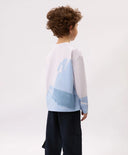 Лонгслив за момче с принт бял Gulliver