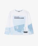 Лонгслив за момче с принт бял Gulliver