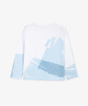 Лонгслив за момче с принт бял Gulliver