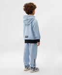 Разкопчаващ се суичър за момче с принт син Gulliver