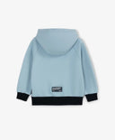 Разкопчаващ се суичър за момче с принт син Gulliver