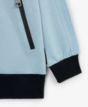 Разкопчаващ се суичър за момче с принт син Gulliver