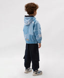 Яке с качулка за момче с принт син Gulliver