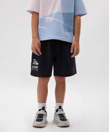 Шорти за момче с принт от пике тъмносини Gulliver