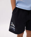 Шорти за момче с принт от пике тъмносини Gulliver