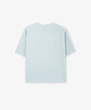 Тениска за момиче оверсайз с декорация от прозрачни пайети синя Gulliver