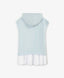 Детска трикотажна рокля с качулка, права свободна кройка, без ръкави, синя Gulliver
