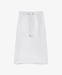 Детска бяла трикотажна пола със средна талия и рипсови вложки - Gulliver