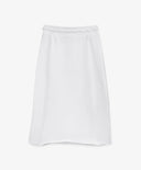 Детска бяла трикотажна пола със средна талия и рипсови вложки - Gulliver