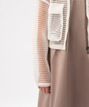 Жакет за момиче от мрежа кремав Gulliver