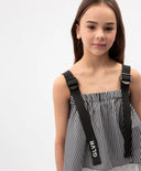 Детски трапецовиден топ на райета от тънък текстил с широки регулируеми презрамки Gulliver