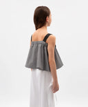 Детски трапецовиден топ на райета от тънък текстил с широки регулируеми презрамки Gulliver