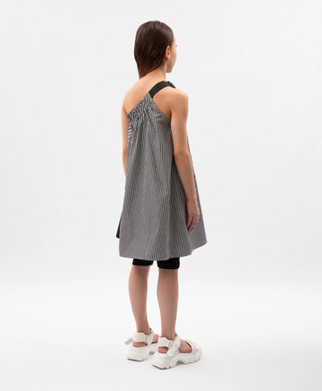 Детски текстилен сарафан с асиметрична кройка и едно открито рамо, комбиниран Gulliver