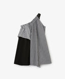 Детски текстилен сарафан с асиметрична кройка и едно открито рамо, комбиниран Gulliver