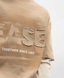 Лонгслив за момче с имитация на многослойност бежов Gulliver