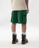 Шорти за момче от трико с карго джобове зелени Gulliver