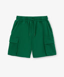 Шорти за момче от трико с карго джобове зелени Gulliver