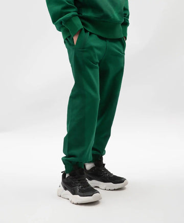 Джогър панталони за момче от трико зелени Gulliver