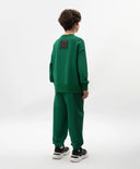 Джогър панталони за момче от трико зелени Gulliver