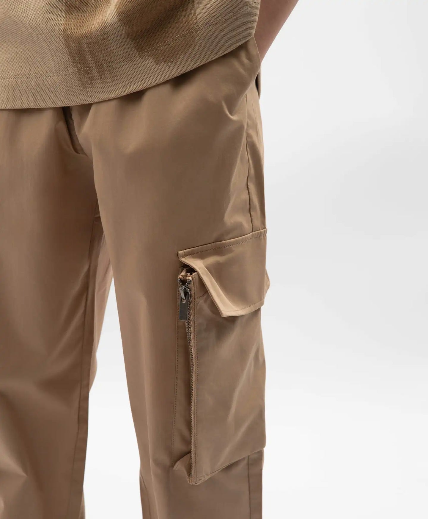 Текстилни панталони за момче с карго джобове бежови Gulliver