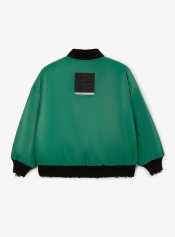 Утеплено яке-бомбер за момче от шушляк зелен Gulliver