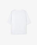 Тениска за момче с принт оверсайз бяла Gulliver