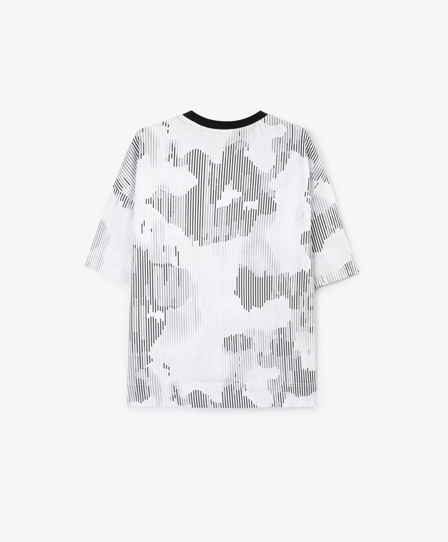 Тениска за момче с принт оверсайз бяла Gulliver