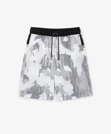 Плувни шорти за момче с принт бели Gulliver