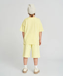 Базова тениска с къс ръкав детска жълта Button Blue