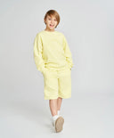 Базов суитшърт детски жълт Button Blue