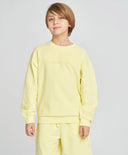 Базов суитшърт детски жълт Button Blue