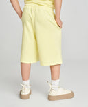 Базови детски прави шорти с ластичен колан жълти Button Blue