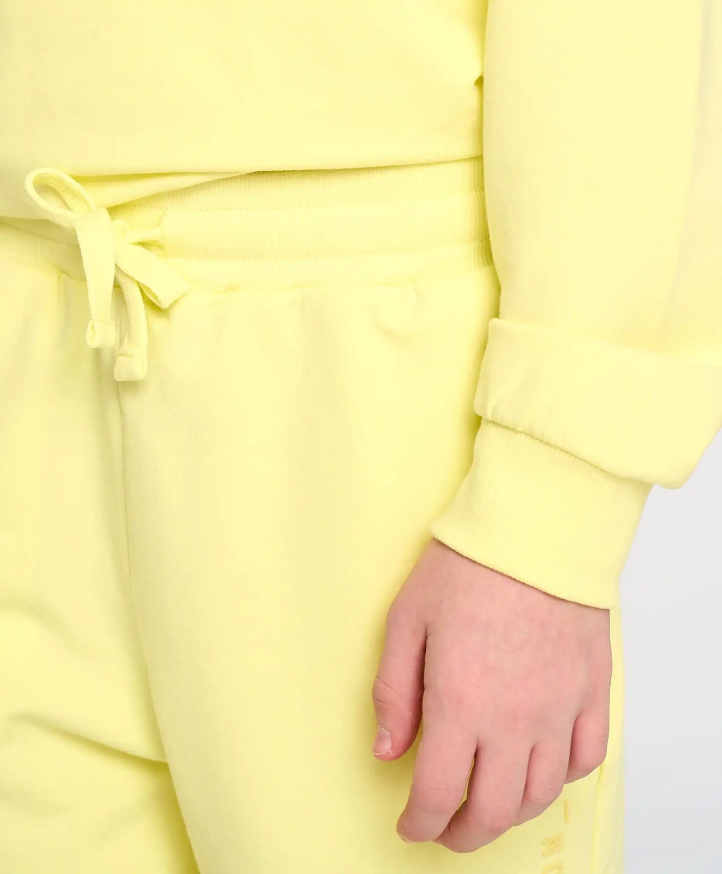 Базови детски джогъри жълти с ластичен колан Button Blue