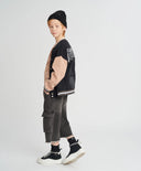 Бомбър детски черен за МОМЧЕ основен изглед