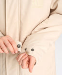 Детска парка за междинен сезон с качулка млечнобяла Button Blue